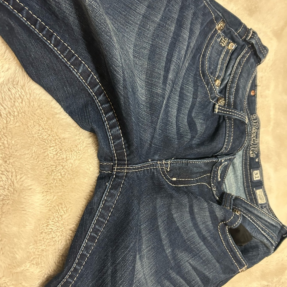 Miss Me Blue Jeans with Silver Embellishments gorgeous pants!! - Picture 5 of 8